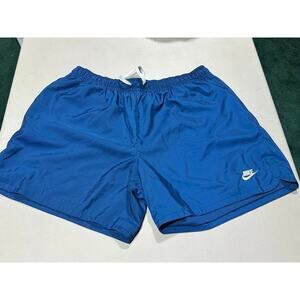 Nike Men's XXL Club Woven Flow Shorts Mesh Lining Blue White Logo